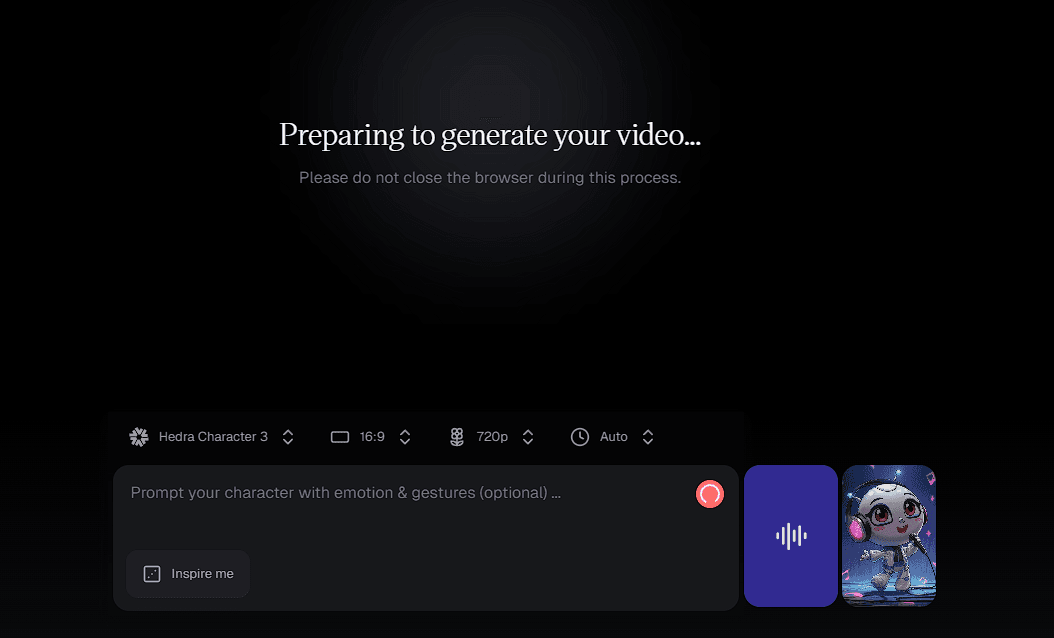 Step 9: Hedra 업로드